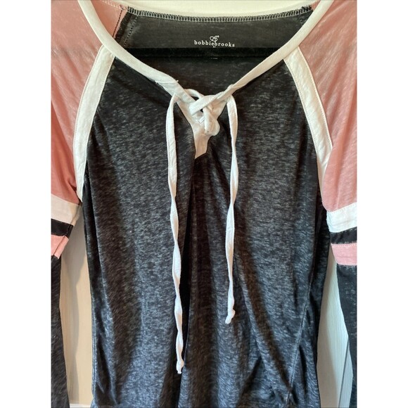 Bobbie Brooks Women’s Medium Long Sleeve Shirt Sheet Drawstrings - Picture 3 of 10